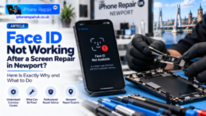 iPhone Face ID not working after screen repair inspection at iPhone Repair UK workshop Newport Wales